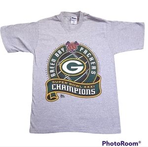 Vintage 90s Single Stitch Pro Player Green Bay Packers Super Bowl Champions XXXI